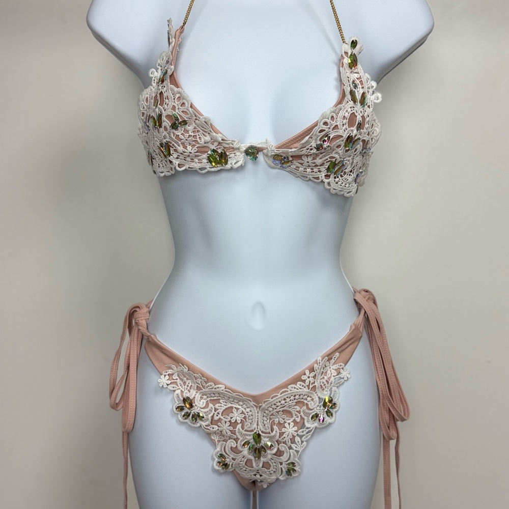 Lace Crystal Bikini